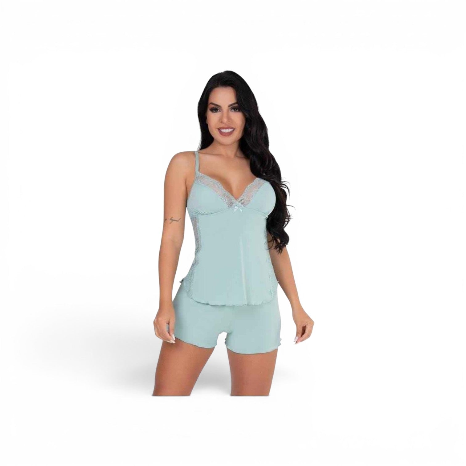 Ensemble Nuisette et Short – Vert d'Eau