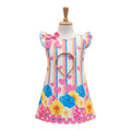 Robe de Fête Imprimée Florale et Cœurs avec Serre-Tête Assorti – Collection Fillette